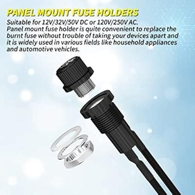 Joinfworld Panel Mount Fuse Holder 5x20mm 12V DC India | Ubuy