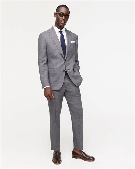 Classic Gray With Brown Penny Loafers Light Grey Suits, Penny Loafers ...