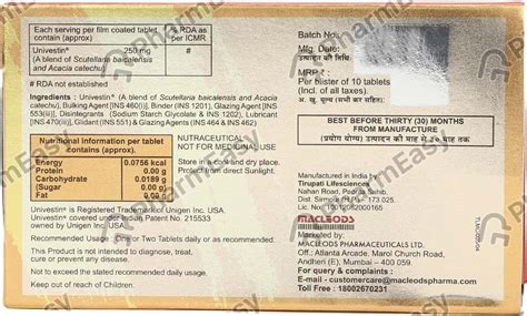 Buy Macvestin 250 MG Tablet (10) Online at Flat 15% OFF | PharmEasy