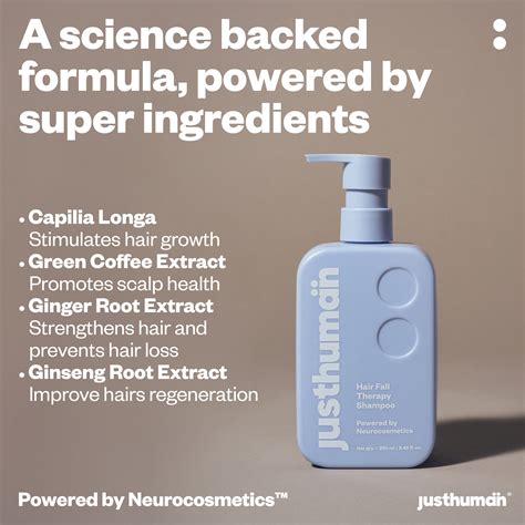 Hair fall Therapy Shampoo for hair thickening and reviving – Justhuman