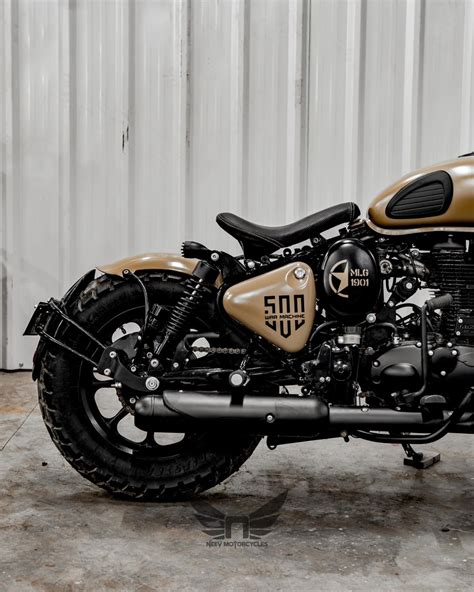 Royal Enfield 500 Desert Brown Modified by Neev Motorcycles