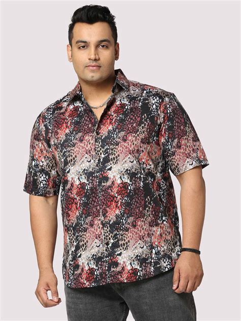 Disco Dots Digital Printed Half Shirt Men's Plus Size - Guniaa