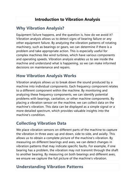 Introduction To Vibration Analysis