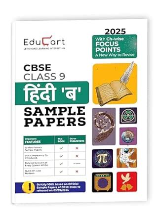 Educart CBSE Sample Question Papers Class 9 Hindi B Book (For 2025 Exam ...