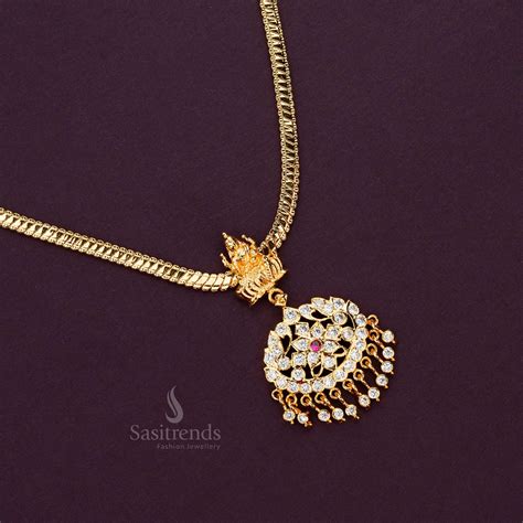 Micro Gold-Plated Addigai Necklace with Lakshmi Motif – Shop Online ...