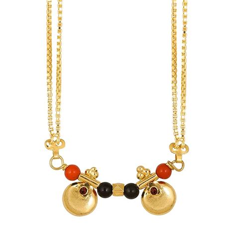 MEENAZ 2 Vati Wati Mangalsutra For Women Girls Temple South Indian ...