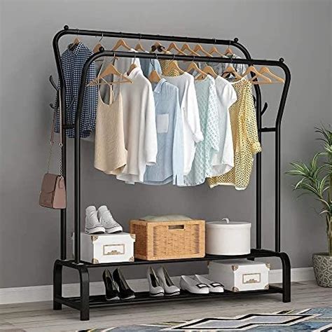 Lukzer 1PC Metal Cloth Stand: Multipurpose Garment Rack with Bottom ...