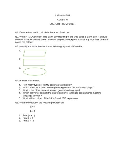 Image result for Assignment Class 6 4 Week