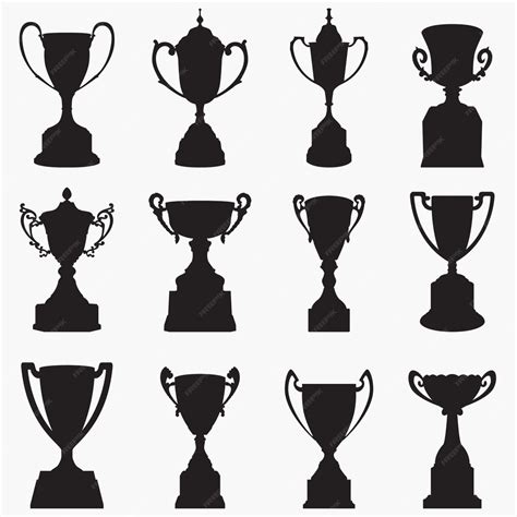 トロフィーのシルエット | Premiumベクトル素材