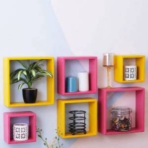 AN Craft Wall shelf Square shape shelves MDF MDF (Medium Density Fiber ...