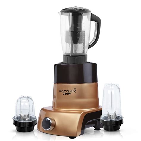 Buy Rotomix Gold Color 750Watts Mixer Juicer Grinder with 3 Jar (2 ...