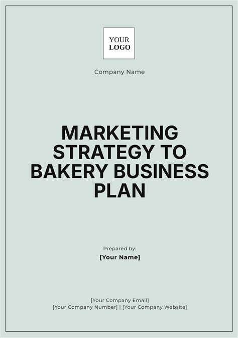 Free Marketing Strategy to Bakery Business Plan Template to Edit Online