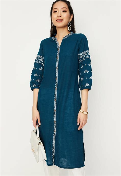Buy Women Embroidered Kurta with Pocket Online at just Rs. 699.0 ...