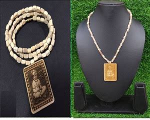 Green Spiritual Shri Bageshwar Dham Tulsi Kanthi Mala with Tulsi ...