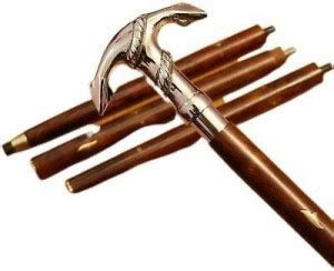 RELIC ENGINEERING COMPANY Gold Anchor Head Walking Stick Cane Fashion ...