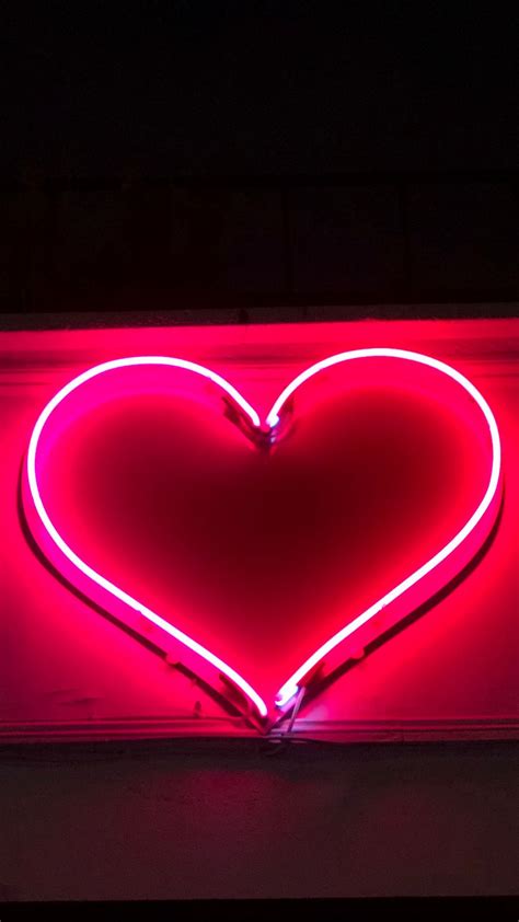 Download wallpaper 938x1668 heart, neon, sign, light, red iphone 8/7/6s ...