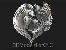 Buy Horse and Angel 3D STL Model for CNC Router-Laser & 3D Printer ...