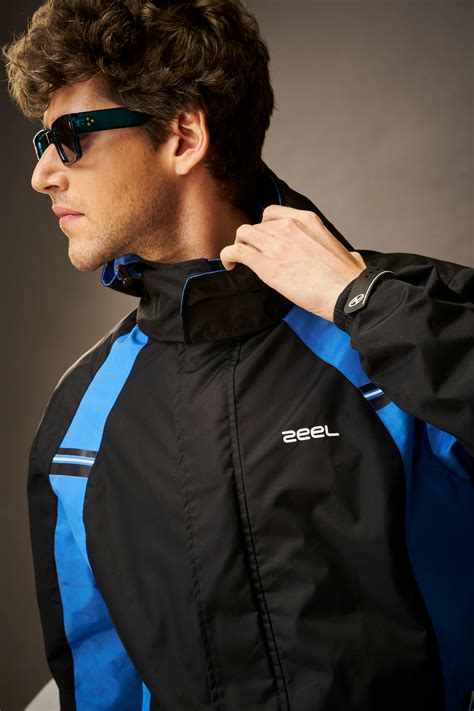 Zeel Go Hike Black & Blue Rainsuit - JS508