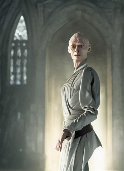 film still of tilda swinton as lord voldemort in harry | Stable Diffusion