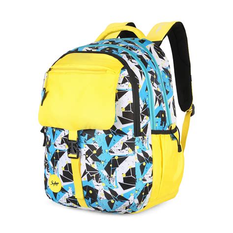 Skybags WOKE PRO 01 SCHOOL BACKPACK YELLOW BLUE