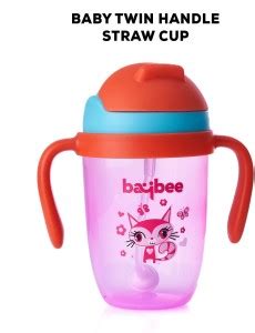 baybee Sporti Baby Sipper Bottle with Soft Silicone Straw BPA Free Baby ...