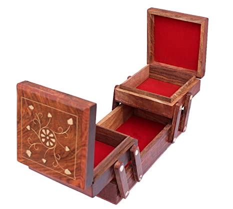 Craftatoz Handicrafts Wooden Jewellery Box for Women | Jewel Organizer ...