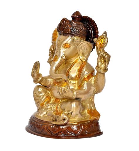 Brass Lord Ganesha Idol Statue Decorative Sculpture for Home Decor Off ...