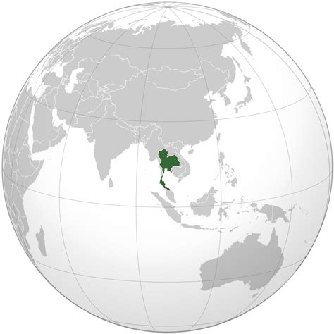 Location of the Thailand in the World Map