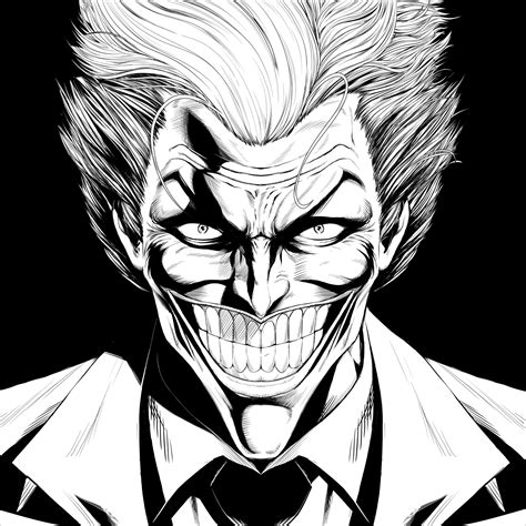 The Joker Black And White Comic
