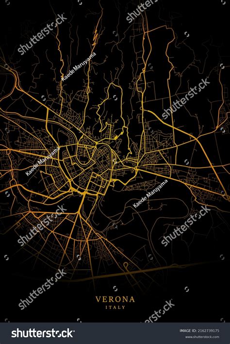 Verona City Italy Map Verona City Stock Illustration 2162739175 ...