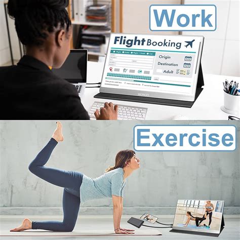 Buy HONGO VESA Portable Monitor & Portable Laptop Stand Bundle ...