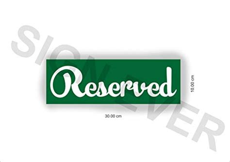 Buy SIGN EVER Reserved Sign Board Office Bank Restaurant Hotel Mall ...