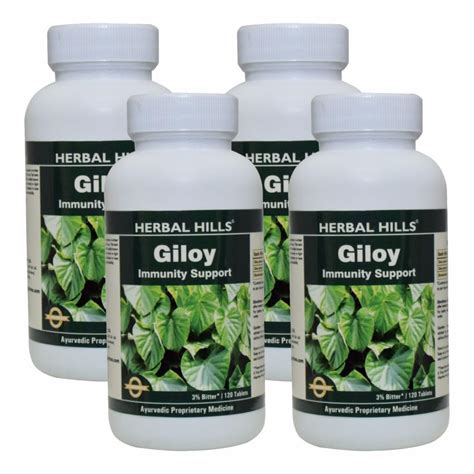 Herbal Hills Giloy Guduchi Tablets (120 Count Pack of 4) : Amazon.in ...