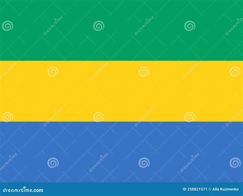 Flag of Gabon. National Symbol in Official Colors. Template Icon Stock ...