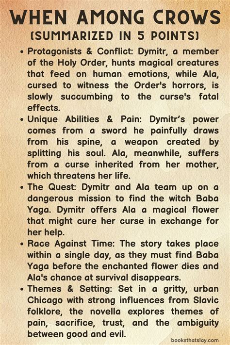 When Among Crows Summary, Characters and Themes