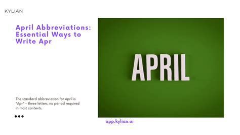 April Abbreviations: Essential Ways to Write Apr