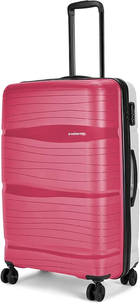 Nasher Miles Nicobar Hard-Sided Polypropylene Check-in Luggage Plum and ...