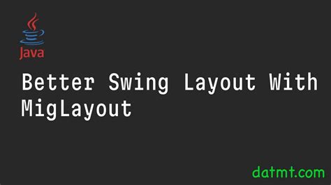 Image result for MigLayout Java