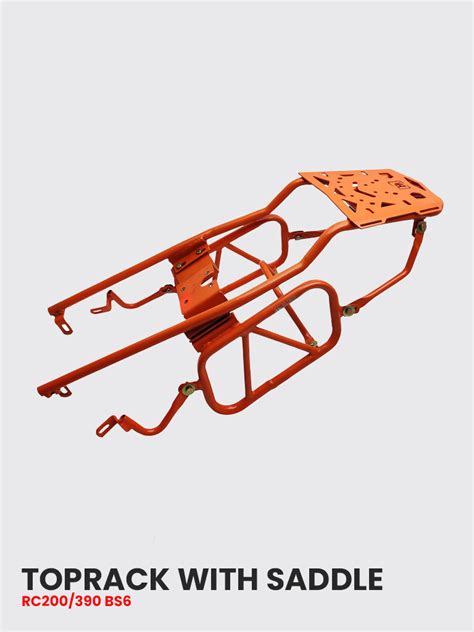 KTM RC 200 & 390 TOP RACK WITH SADDLE STAY BLACK AND ORANGE - SB 602