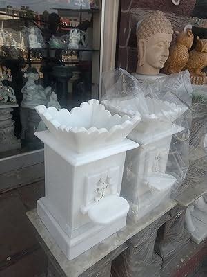 R&M Handcrafted White Marble Tulsi Planter for Home Temple | Sacred ...