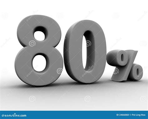80 Percent stock illustration. Illustration of performance - 2466068