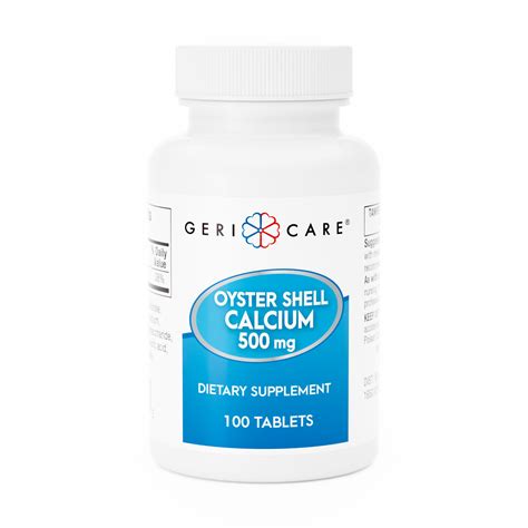 Oyster Shell Calcium 500mg – 100 Tablets – Geri-Care Pharmaceuticals