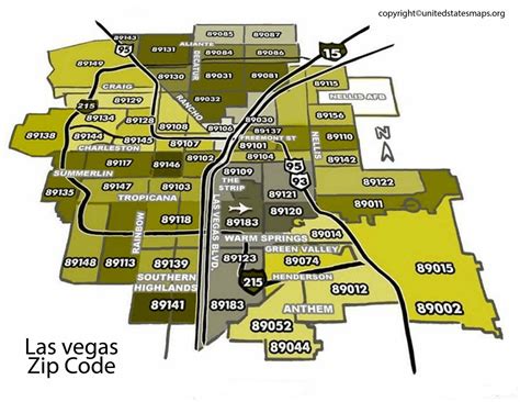 Las Vegas Zip Code Map | Zip Code Map of Las Vegas