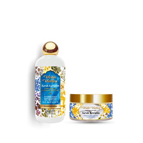 Buy Herbal Kesh Keratin Shampoo & Conditioner Combo Online – Vedic Valley