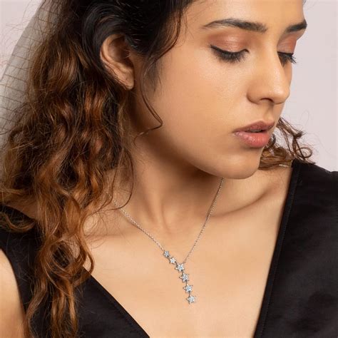 Buy GIVA 925 Sterling Silver Starry Drop Necklace| Pendant to Gift ...