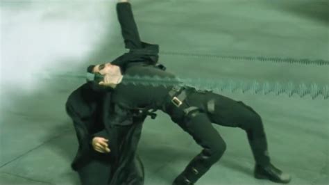 Keanu Reeves Matrix Dodging Bullets