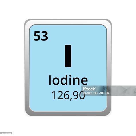 Periodic Table Element Iodine Stock Illustration - Download Image Now ...