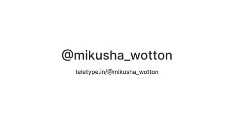 @mikusha_wotton — Teletype