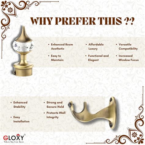 Single Diamond Antique Curtain Bracket with Talwar Support – Gloxy