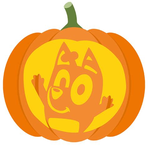 Bluey Pumpkin Carving Stencil Printable - Printable Free Templates